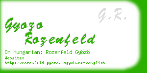 gyozo rozenfeld business card